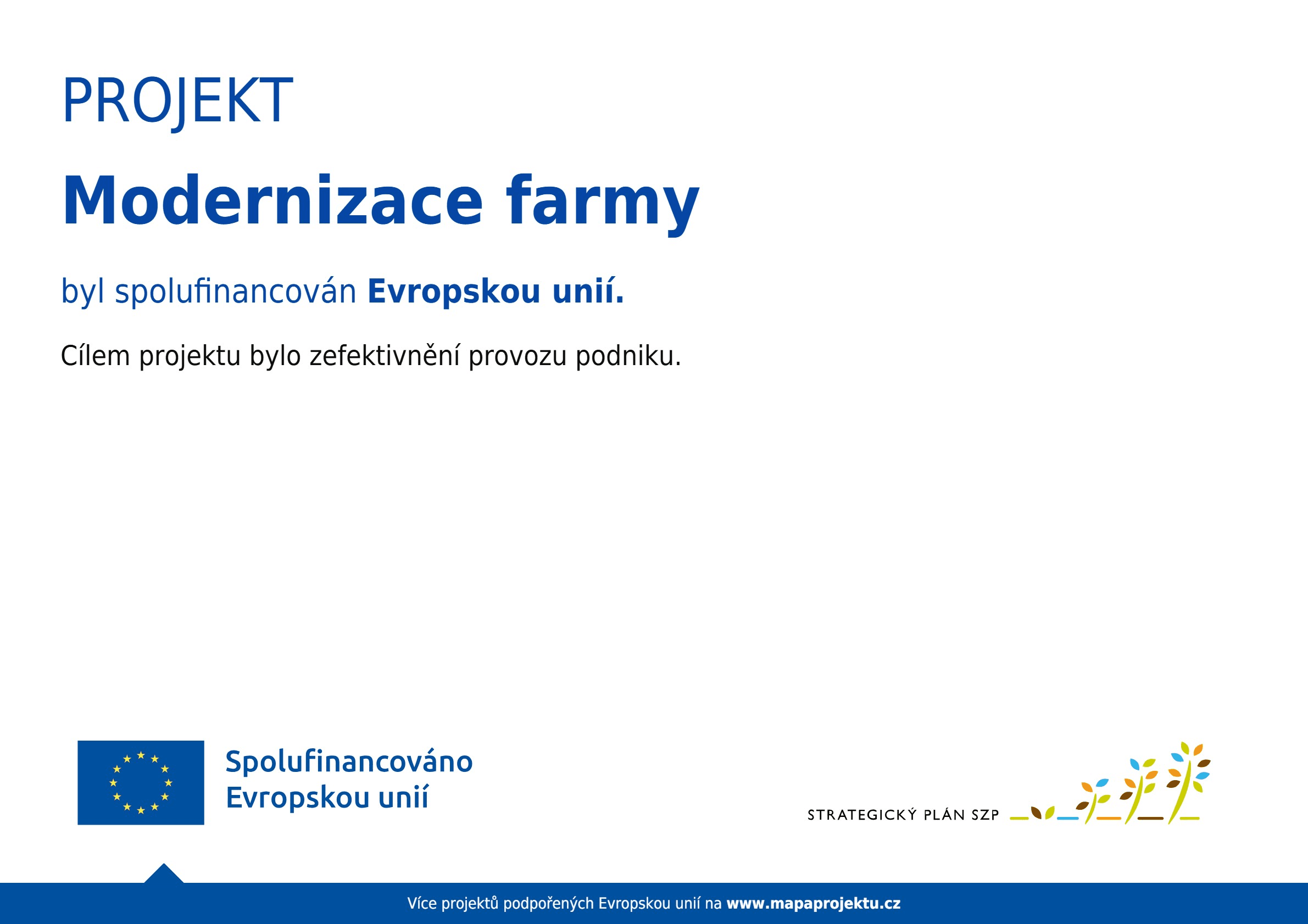 Logo dotace – Modernizace farmy